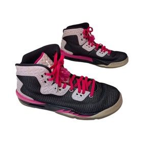 Nike Jordan Spike Forty Basketball Shoes Black Pink Youth Size 7 811121-009